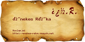 Énekes Réka névjegykártya